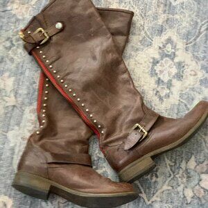 Knee High Leather Fall boots, size 7